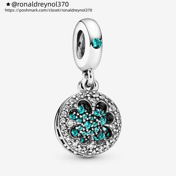Pandora Lucky Four Leaf Clover Dangle Charm - Picture 1 of 5